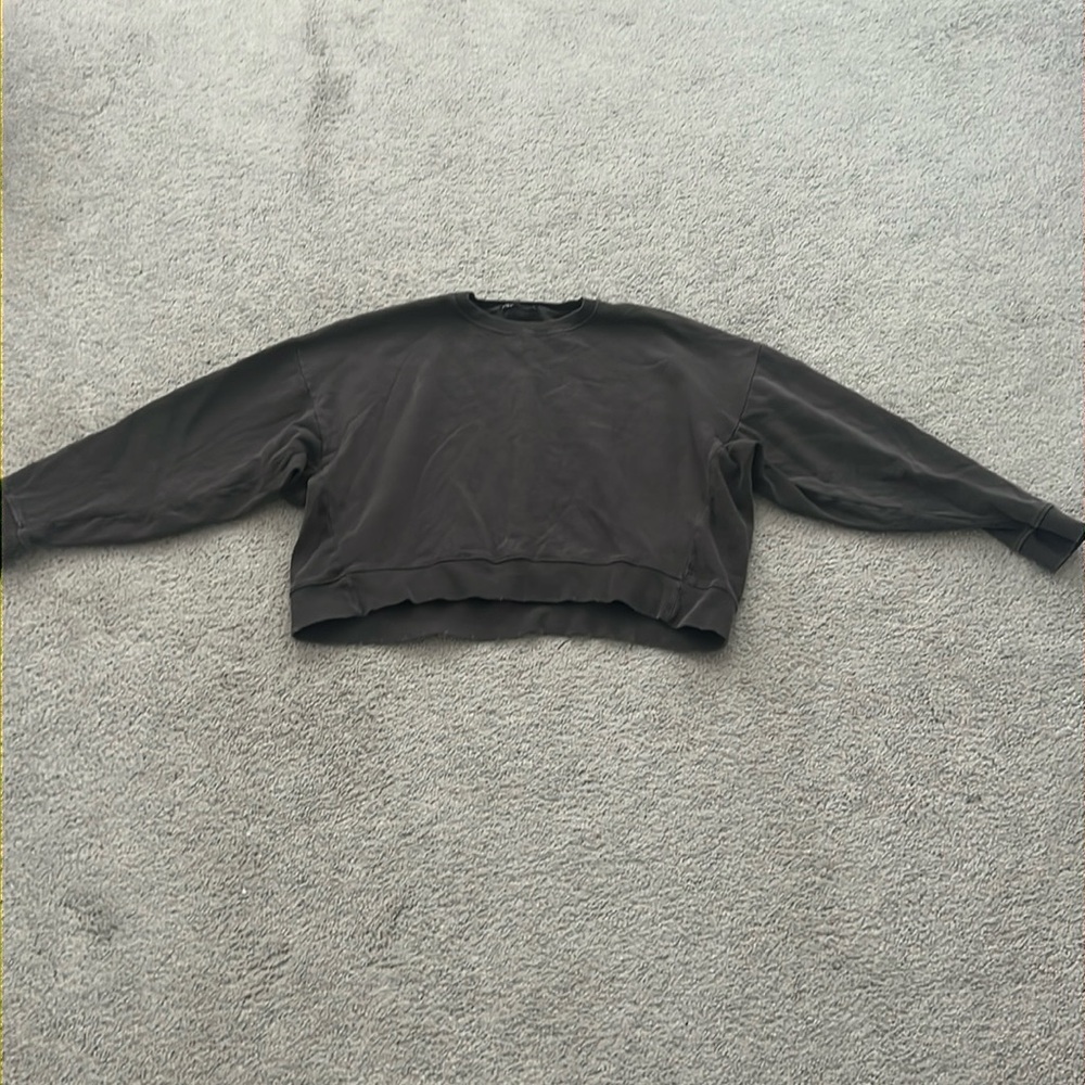 Zara Crop Sweatshirt in a size Small…